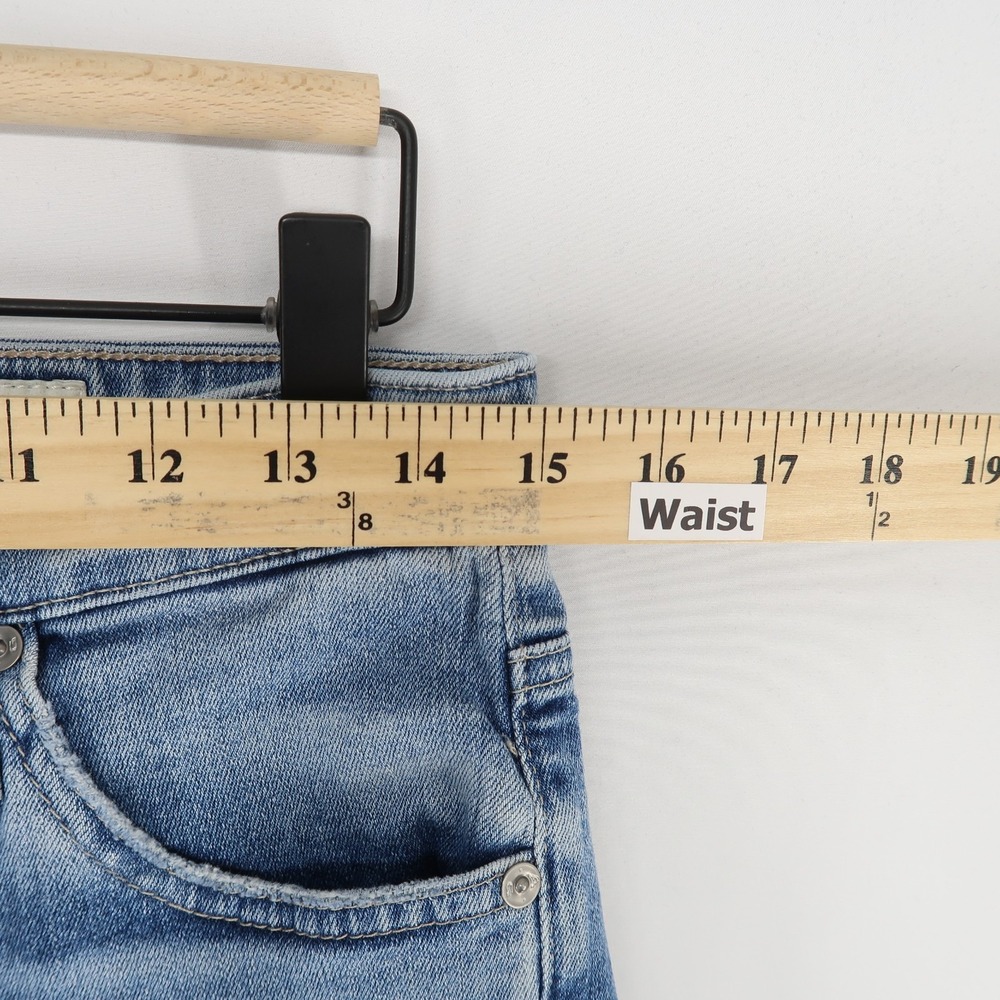 AG Mari Jeans Womens 31 Blue Crop High Rise Slim Straight Stretch - Picture 7 of 12